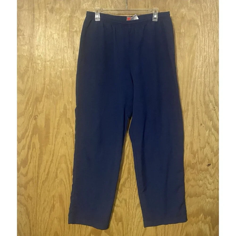 Vintage Nike Windbreaker Track‎ Pant Size XL Mesh Lined Wide Leg Baggy Y2K Navy